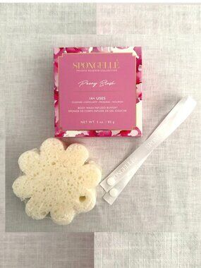 Spongelle Peony Blush Body Wash Infused Buffer 3 oz 14+ Uses New